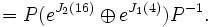 = P (e^{J_2(16)} \oplus e^{J_1(4)} ) P^{-1}.