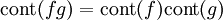 \operatorname{cont}(fg)= \operatorname{cont}(f) \operatorname{cont}(g)