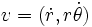 v=(\dot{r},r\dot{\theta})
