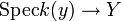 {\rm Spec} k(y) \to Y