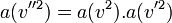 \ a(v''^2) =  a(v^2).a(v'^2)