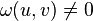 \omega(u,v)\neq 0