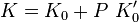  K = K_0 + P\ K_0'