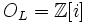 O_{L} = \mathbb{Z}[i]\,