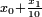 \scriptstyle x_0+\frac{x_1}{10}