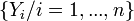 \ \{ Y_i / i = 1,...,n \}