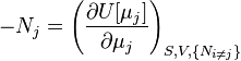  -N_j=\left(\frac{\partial U[\mu_j]}{\partial \mu_j}\right)_{S,V,\{N_{i\ne j}\}} 