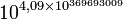 10^{4,09 \times 10^{369 693 009}}