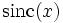 \operatorname{sinc}(x)