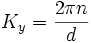 K_y = \frac{2 \pi n}{d}