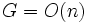 G=O(n)\,