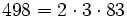 498 = 2 \cdot  3 \cdot  83