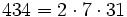 434 = 2 \cdot  7 \cdot  31