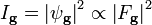  I_\mathbf{g} = \left | \psi_\mathbf{g} \right |^2 \propto \left | F_\mathbf{g} \right |^2 