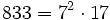 833=7^2 \cdot  17