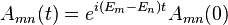  A_{mn}(t) = e^{i(E_m - E_n)t} A_{mn} (0) 