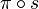 \pi\circ s
