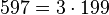 597 = 3 \cdot  199