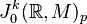 J^k_0({\mathbb R},M)_p