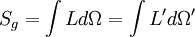 S_g = \int L d \Omega = \int L' d \Omega'