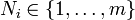 N_i \in \{1,\dots,m\}
