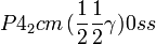 P4_2cm\,(\frac{1}{2}\frac{1}{2}\gamma)0ss