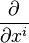 \frac{\partial}{\partial x^i}
