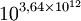 10^{3,64 \times 10^{12}}