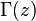 \Gamma(z)\,