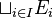 \sqcup_{i\in I} E_i