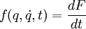 f(q,\dot{q},t) = \frac{dF}{dt}