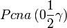 Pcna\,(0\frac{1}{2}\gamma)