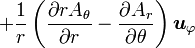  + {1 \over r}\left({\partial r A_\theta \over \partial r} - {\partial A_r \over \partial \theta}\right) \boldsymbol u_\varphi 