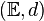 ( \mathbb E,d)