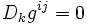 \ D_kg^{ij} = 0~ \quad ~