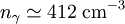 n_\gamma \simeq 412 \;{\rm cm}^{-3}