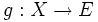 g:X\rightarrow E