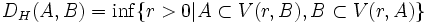 D_H(A,B)= \inf\{ r width=