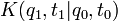 K(q_1,t_1|q_0,t_0)\,