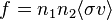 f = n_1 n_2 \langle \sigma v\rangle