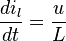  \frac{di_l}{dt} = \frac{u}{L} 