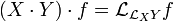 (X\cdot Y)\cdot f = {\mathcal L}_{{\mathcal L}_XY}f 