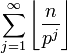  \sum_{j=1}^\infty \left \lfloor \frac {n} {p^j} \right \rfloor 