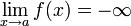\lim_{x \to a}f(x) = -\infty\,\!