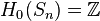 H_0(S_n)=\Z