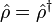 \hat \rho =\hat \rho^{\dagger}