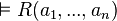 \vDash R(a_1, ..., a_n)