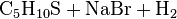 \mathrm{C_5H_{10}S + NaBr + H_2 \ }
