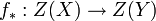 f_* : Z(X)\to Z(Y) 