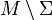 M \setminus \Sigma